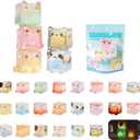 Glow in The Dark Figure, Square Cat Series Blind Box (5 Figures per Box) Random Style Action Figure Cute Blind Bag Collectible Toys - Mini Figures Mystery Box for Cat Lovers Birthday Gift & Desk Decor