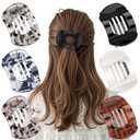 Flat Hair Clips for Women, 6 Pack Flat Claw Clip Non-Slip Grip For Thick Thin Hair, Comfortable Stylish Perfect for Everyday Styling Shopping (Multicolor)