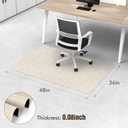 Blvornl Office Chair Mat for Hardwood Floor, 36" x 48" Desk Chair Mat for Hard Wood and Tile Floor, Large Anti-Slip Hard Floor Protector Rolling Chair Mat, PVC Mat Desk Rug for Office, Light Brown