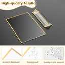 Gold Frames 8X10 Acrylic Sign Holder Double-Sided Picture Frames for Menu, Wedding Table Number, Christmas Photos With Removable Round Stickers - 6 Pack