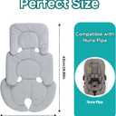 Infant Car Seat Insert Compatible with Nuna Pipa, Carseat Insert Support for Infant, Soft Head and Body Support, Reversible Design Cushion Pad, Non-Slip, for Car Seats, Swing and Strollers, Gray