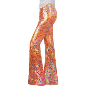 Nawgut Sequin Flare Pants Sparkly Glitter High Waisted Bell Bottoms Leggings Party Disco Clubwear for Women XL
