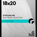 Americanflat 18x20 Picture Frame with Polished Plexiglass - Streamline Collection - Thin Border Picture Frame for Wall Display - Hanging Hardware Included - Black