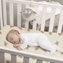 Premium Soft Cotton 52x28 Inches Muslin Crib Sheets Fitted Crib Mattress Sheet for Baby Girls & Boys, Soft Boho Neutral Toddler Bedding Bed Sheets Fits Well Standard Size Crib Mattress 28x52 Inches (E - Teddy Bear)