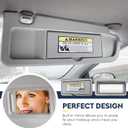 Right Passenger Side Sun Visor for Honda Civic 2006 2007 2008 2009 2010 2011 EX LX Sedan SI Coupe, Replace for 83230-SNA-A01ZA Gray, Without Light