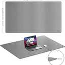 Cacoy 40" x 24" PU Leather Moues Pad for Desk, XXL Large Computer Desk Pad Blotters for Keyboard and Mouse, Waterproof Desk Mat Protector for Office and Home (Grey)