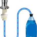 Soap Dispenser for Kitchen Sink, Brushed Nickel Countertop Soap Dispenser Pump, 47" Silicone Extension Tube Connect to The Soap Bottle Directly, Say Goodbye to Frequent Refills (Brushed Nickel)