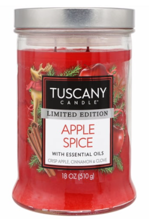 Tuscany® Limited Edition Apple Spice Scented Jar Candle 2 PCS