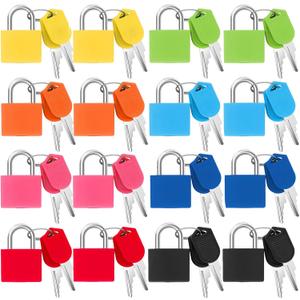 smilixin 16 PCS Suitcase Locks with Keys,Small Luggage Padlocks Metal Padlock with Key,Multicolor Lock Luggage Locks Mini Keyed Padlock for Backpack Boxes Laptop Bag School Gym Locker,23 mm,8 Colors