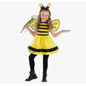 Morph Bumble Bee Costume for Girls - Kids Bumblebee Outfit - Toddler Bee Costume for Baby Girls - Fun Dress-Up 3-4 years
