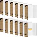 HAUTOCO 12 Pack Trifold Poster Board 26'' x 15.74'' Medium Tri Fold Project Boards White Corrugated Presentation Cardboard for Science Fairs, School Projects, Event Displays, Business