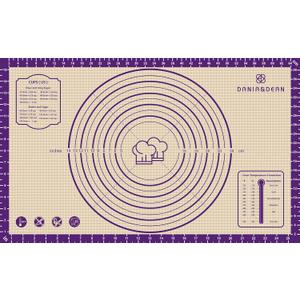 Baking Mat, 26" x 16" Silicone Extra Large Non Stick Baking Sheet Mat with Measurement Non-slip Dough Rolling Mat,Reusable Food Grade Silicone Counter Mat for Making Cookies,Macarons,Bread and Pastry (Purple)