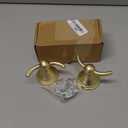 Asidrama Towel Hooks for Bathroom,Brushed Brass Coat Hooks for Kitchen Shower Door Wall Mounted,Exquisite Robe & Towel Hooks,Durable Robe Wall Hooks for Hanging Towels (2 Pack)