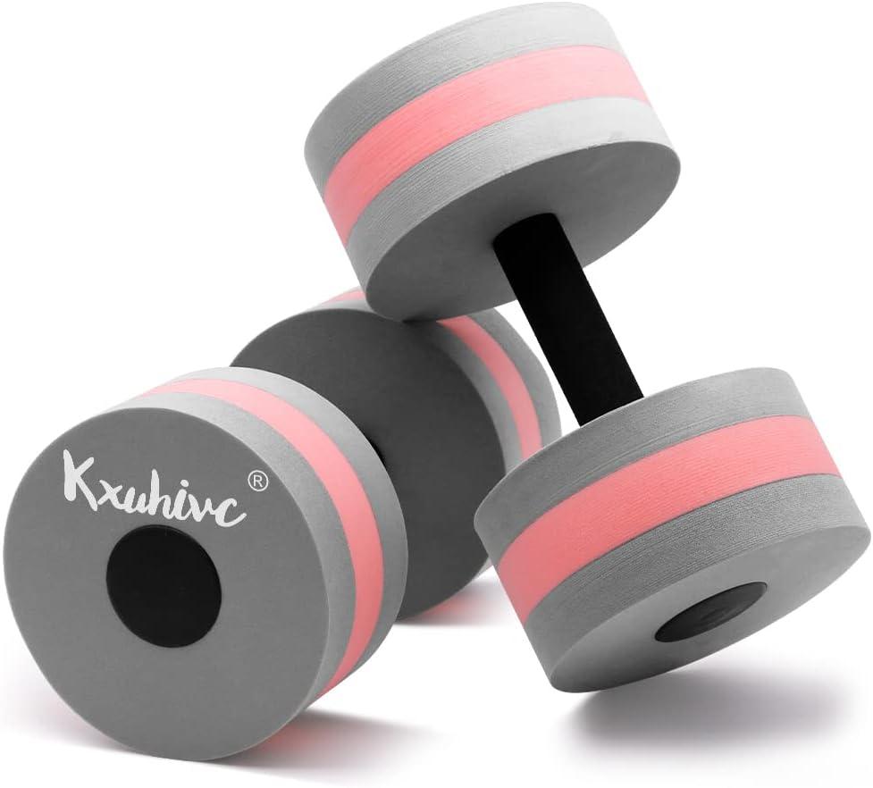 Water Dumbbells Aquatic Exercise Dumbells Water Aerobics Workouts 2PCS Foam Barbells for Men Women Water Sports Fitness Tool (Grey)