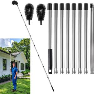 Gutter Cleaning Tools from The Ground - 10.5FT Adjustable Cleaner & Brush, No Ladder Needed | Rain Gutter Cleaning Tool Makes it Easy to Clean Leaves, Branches and Debris from Gutters Gutter Cleaning Tools from The Ground - 10.5FT Adjustable Cleaner & Brush, No Ladder Needed | Rain Gutter Cleaning Tool Makes it Easy to Clean Leaves, Branches and Debris from Gutters