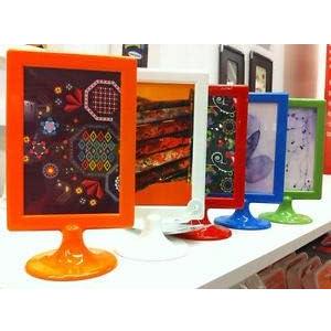 Standing Frame Color Photo Frames 4 X 6 Each Frame Holds 2 Pictures Wedding, School,Party Table Number (Multi-Color)