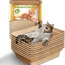 9-Pack Disposable Litter Boxes for Cats: Leak-Proof 3/6/9/20/32 Odor Control Tray for Kittens Rabbits Travel Indoor Easy to Dispose of