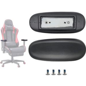 Universal Office Chair Arm Rest Replacement Pads -Ergonomic Arm Pads with 4" Mounting Hole Distance, Soft PU Surface & Durable Steel Inserts  Fits Most Office & Gaming Chairs (Set of 2)