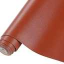 CDY Solid Color Brown Faux Leather Sheets 13.8"X53" Smooth PU Synthetic Leather Roll Perfect for Crafts Handbags Wallets Jewelry Earrings Bows Making (Brown)
