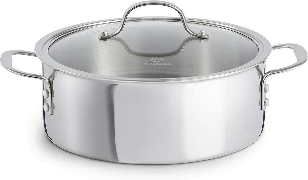 Calphalon Tri-Ply Stainless Steel Cookware, Dutch Oven, 5-quart