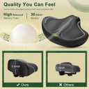New Noseless Oversized Bike Seat, Extra Wide Comfort Pure Memory Foam Bicycle Seat Cushion, Compatible Saddle Replacement with Electric Bike, Exercise, Cruiser, Road Bike for Men & Women