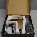 FRANSITON Brushed Gold Waterfall Bathroom Faucet Lavatory Single Handle 1 or 3 Hole Bathroom Sink Faucet with Deck and Pop-up Drain (Brushed Gold, Short)