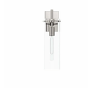 Brushed Nickel Wall Sconces Set of 2, Modern Wall Sconce Vanity Light Fixtures with Clear Glass, Hardwired Wall Mount Lights Bathroom Wall Sconces Lighting for Living Room Corridor Bedroom Mirror