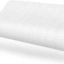 Gel Support Memory Foam Pillow, Standard Contour, Ventilated Cooling Memory Foam with Premium Polyester Cover, Side and Back Sleeper, White