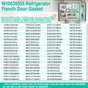 Upgraded W10830055 Refrigerator Door Gasket Whirlpool Refrigerator Door Seal Replacement 4458810 W10163991 W10191105 Fridge Seal for Kenmore KitchenAid Maytag Fridge Door Gasket Seal W10443238