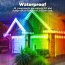 permanent outdoor lights 100FT Smart RGB Outdoor Lights - IP67 Waterproof LED Strip Lights with App/Remote Control, for Holiday Decor, Garden, Patio & Home Accent Lighting (Permanent Installation)
