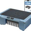 T1B Solar Powered Pool Skimmer Robot, Automatic Robotic Pool Surface Skimmer Cleaner with 24/7 Cleaning, Dual Charging Modes, Auto-Dock, Inground & Above-Ground Pools (Blue)