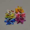 6 Pcs Hawaiian Flower Hair Clips for Women, Artificial Plumeria Hibiscus Flower Hair Clips Accessories for Vacation, Parties, Beach, and Seaside Events (Orchid)