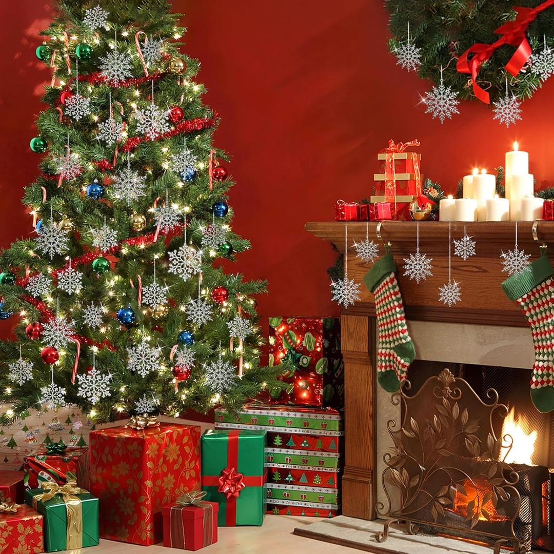 36 PCs Christmas Snowflake Decor