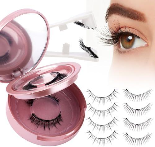 Magnetic Eyelashes with Applicator Natural Look: 2 Pairs, No Glue and Liner Needed, Wendy, CX0220, 079+B01-2