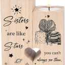 Sisters Gifts from Sister, Sister Gifts for Women, Unique Candle Holders, Christmas Mothers Day Birthday Gifts for Best Sisters