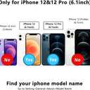Wallet Case for iPhone 12 and 12 Pro 6.1", Compatible with MagSafe, Wireless Charging, Leather Card Holder Kickstand Protective Cover Magnetic Phone Flip Case-Sky Blue