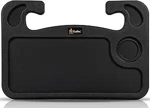 EcoNour 2 in 1 Car Steering Wheel Desk | Tray for Laptop Car Mount with Pen Holder | Desk Console for Car | Food Tray for Eating with Drinks Holder | Multipurpose Travel Car Accessories