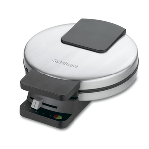 Cuisinart Waffle Maker, 1250W Round Classic Waffle Iron, 5Setting Adjustable Browning Control, WMRCANAS, Brushed Stainless