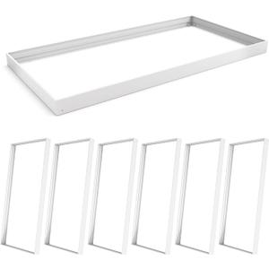 Sunco 6 Pack 2x4 Surface Mount Kit for 2x4 LED Flat Panel Light Fixture, Aluminum Ceiling Frame Bracket