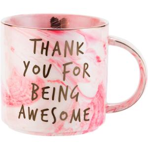 Thank You Gifts - Funny Gifts Ideas for Women Friends, Coworkers, Boss, Employee - Inspirational, Thoughtful, Birthday, Friendship, New Job, Graduation Presents for Her - Ceramic Coffee Cup