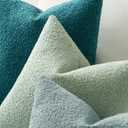MIULEE Textured Boucle Throw Pillow Cover Teal Accent Solid Lumbar Spring Pillow Case Decorative Soft Pack of 1 Couch Cushion Chair Sofa Bedroom Livingroom Home Decor,12x20 Inch
