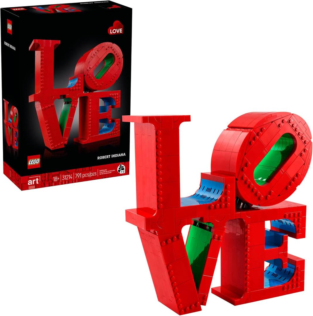LEGO Art Love Collectible Building Set - DIY Kit for Adults, Ages 18+ - Gifts for Birthdays - Home Decor to Display on Table - 31214