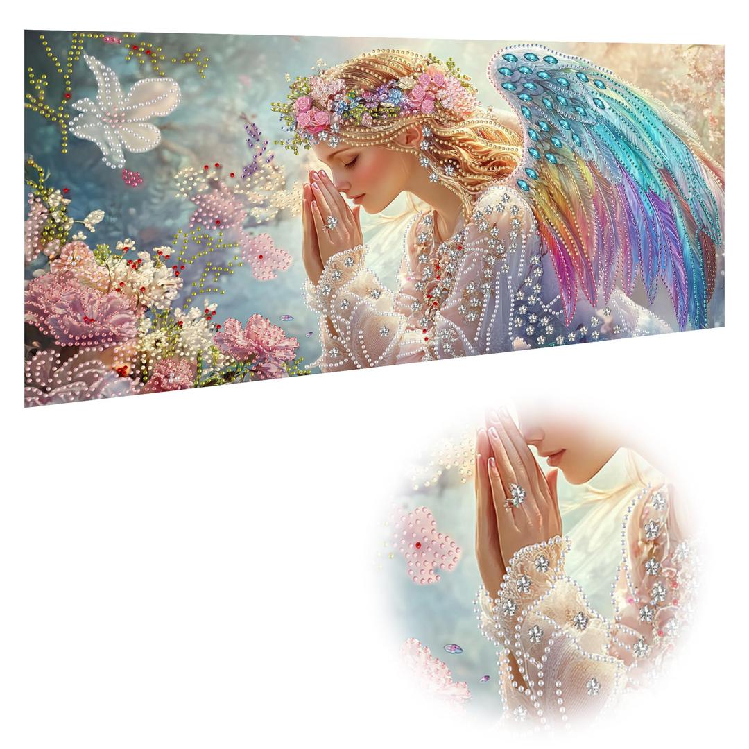 Reofrey DIY Special Shape Large Diamond Art Kits for Adults Horse, Animals Big Diamond Painting Kits for Adults, Drill Rhinestone Cross Stitch Embroidery Canvas for Crafts Home Wall Decor 12x24inch