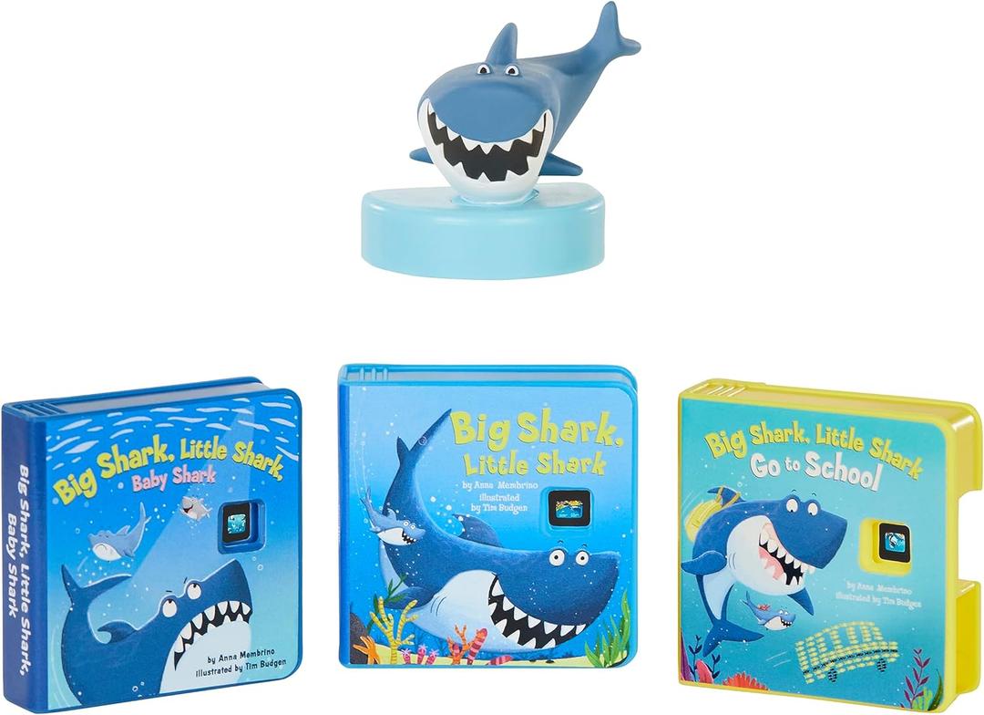 Little Tikes Story Dream Machine Big Shark, Little Shark Story Collection, Storytime, Books, Random House, Audio Play Character, Gift and Toy for Toddlers and Kids Girls Boys Ages 3+ Years, Medium