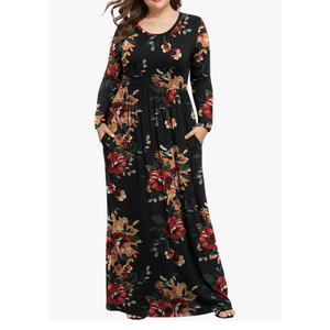 GRECERELLEWomen's Plus Size Maxi Dresses for Curvy Women Casual Long Dress S