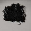 LONAI 4PC Clip in Hair Extensions, 100 Pure Protein Silk Curly Hair Extension for Women, 26 Inch Long Soft Natural Hair Extensions-Natural Black