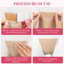 DOITOOL 2pcs Nude Thong, Invisible Strapless Panties, Seamless Women Underwear, Cotton, Assorted Colors (L)