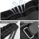 Adjustable Ankle Weights 20 LBS Pair with Removable Weight for Jogging, Gymnastics, Aerobics, Physical Therapy (black - double buckle)