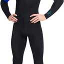 Dive Skins for Women Men Full Body Swimsuit Rash Guard Scuba Skin Thin Wetsuit, One Piece Long Sleeve Quick Dry Diving Skin UV Protection Surfing Spandex Wet Suit for Snorkeling Water Sport, 2XL