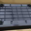 SportPet Designs Plastic Kennels Rolling Plastic Airline Approved Wire Door Travel Dog Crate, XXX-Large, Gray